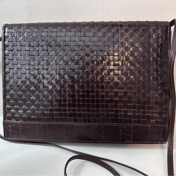 Vintage brown leather Fendi purse
